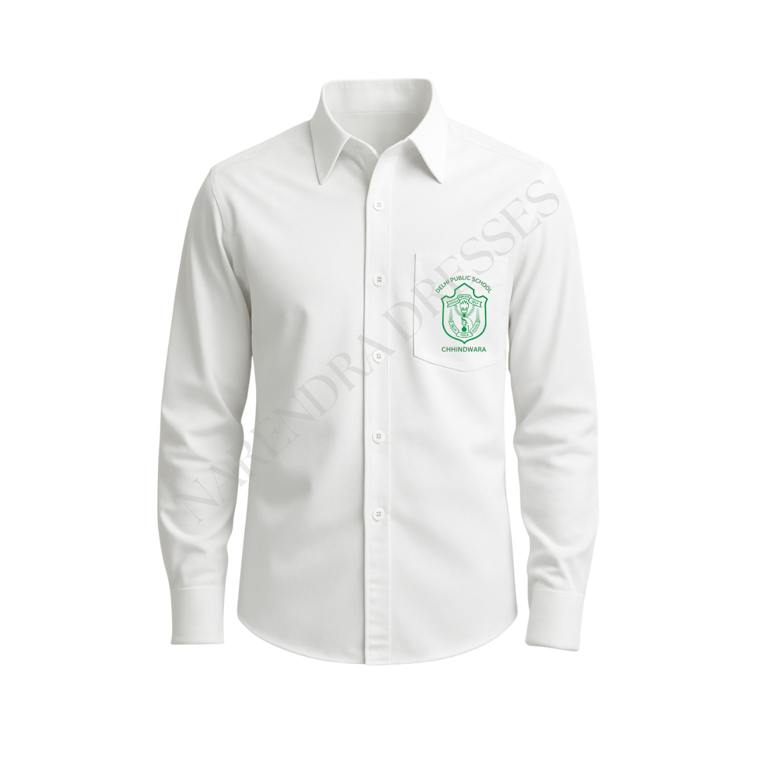 DPS School White Full Shirt
