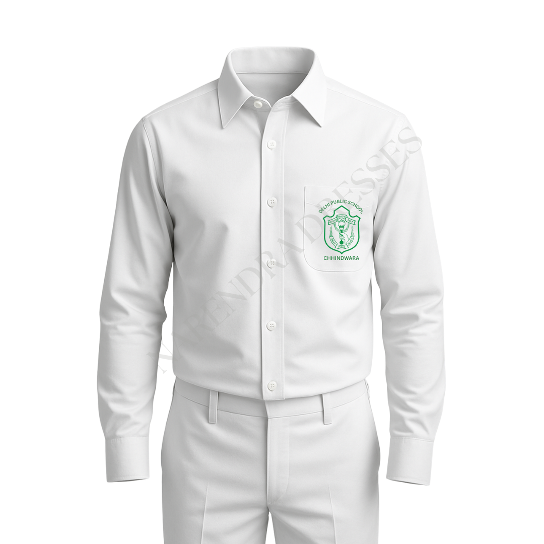 DPS School White Full Shirt