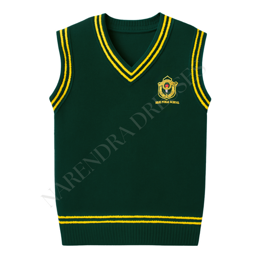 DPS GREEN SLEEVELESS SWEATER