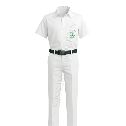 DPS White Full Pant for Boys